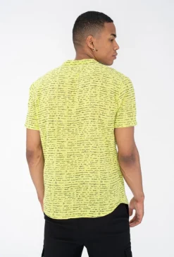 Chemise manches courtes à motifs écriture
