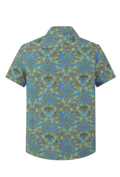 Chemise manches courtes à motifs fleuris
