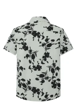 Chemise manches courtes à motifs fleuris