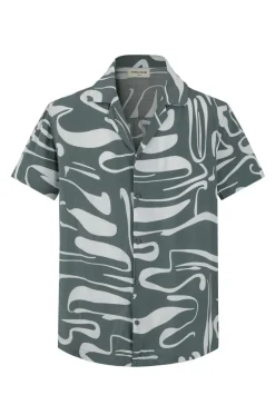 Chemise manches courtes à motifs abstrait