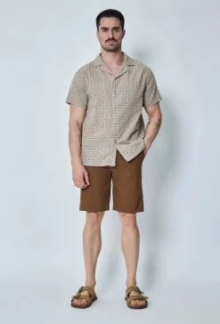 Chemise manches courtes à motifs
