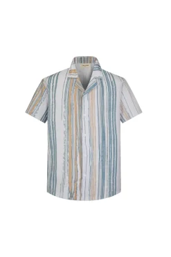 Chemise manches courtes à imprimé abstrait