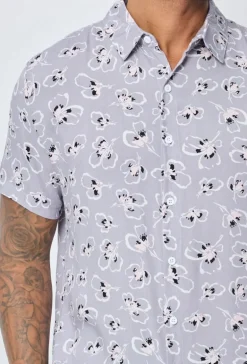 Chemise manches courtes à imprimé fleuri