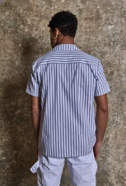 Chemise manches courtes à rayures