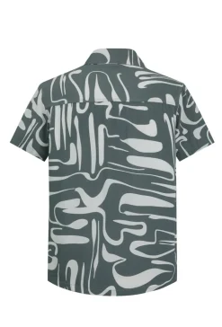 Chemise manches courtes à motifs abstrait