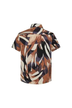 Chemise manches courtes à imprimé abstrait