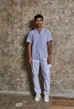 Chemise manches courtes à rayures