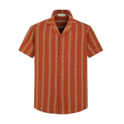 Chemise manches courtes à rayures