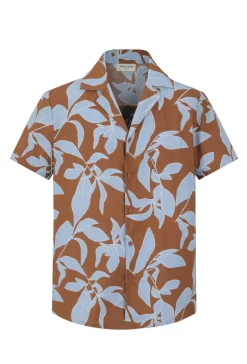 Chemise manches courtes à motifs fleuris
