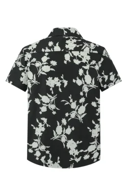 Chemise manches courtes à motifs fleuris