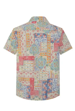 Chemise manches courtes à motifs abstraits