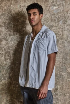 Chemise manches courtes à rayures