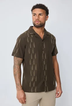 Chemise manches courtes à motifs