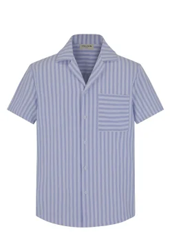 Chemise manches courtes à rayures