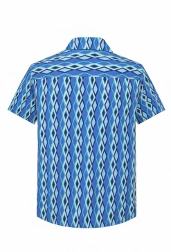 Chemise manches courtes à motifs géométrique