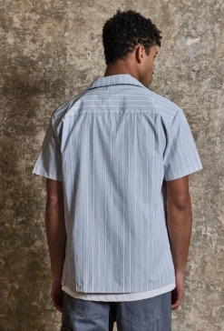 Chemise manches courtes à rayures