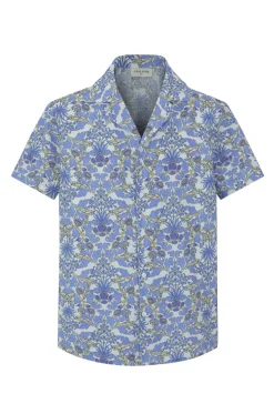 Chemise manches courtes à motifs fleuris