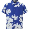 Chemise manches courtes fleuris