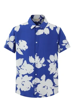 Chemise manches courtes fleuris