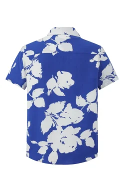 Chemise manches courtes fleuris
