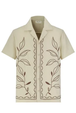 Chemise manches courtes fleurie