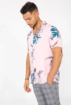 Chemise manches courtes fleuri