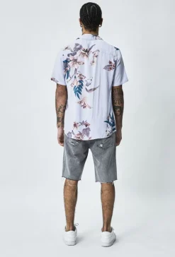 Chemise manches courtes fleuri