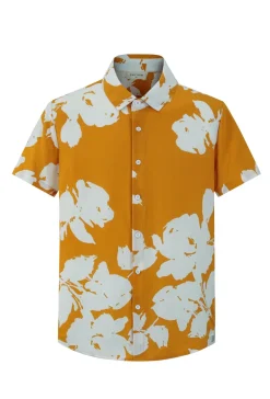 Chemise manches courtes fleuris