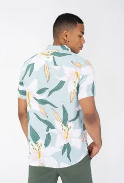 Chemise manches courtes fleuri
