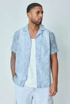 Chemise manches courtes fleurie