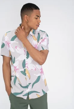 Chemise manches courtes fleuri