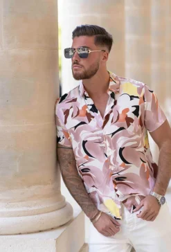 Chemise manches courtes légère fleurie