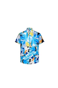 Chemise manches courtes légère fleurie