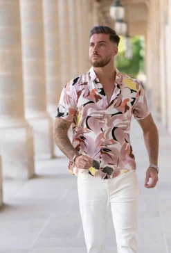 Chemise manches courtes légère fleurie
