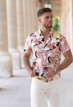 Chemise manches courtes légère fleurie