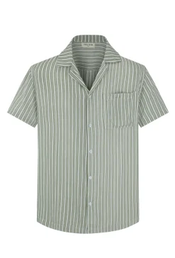 Chemise manches courtes rayée