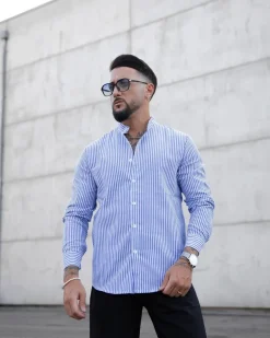 Chemise manches longues à rayures