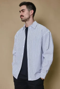 Chemise manches longues à rayures