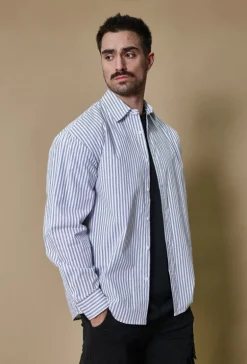 Chemise manches longues à rayures