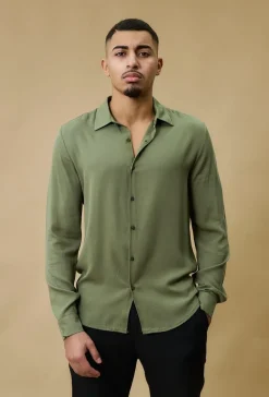 Chemise manches longues décontractée à col à revers
