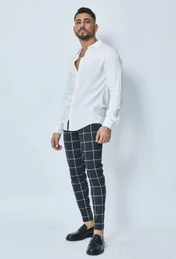 Chemise manches longues décontractée à col à revers