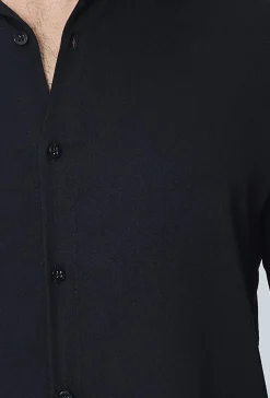 Chemise manches longues décontractée à col à revers