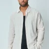 Chemise manches longues uni en lin