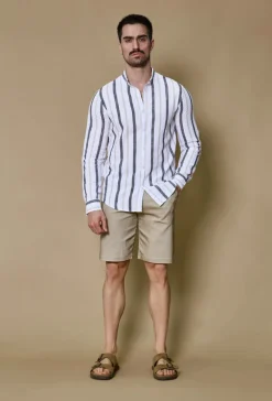 Chemise rayée manches longues
