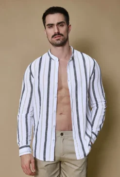 Chemise rayée manches longues