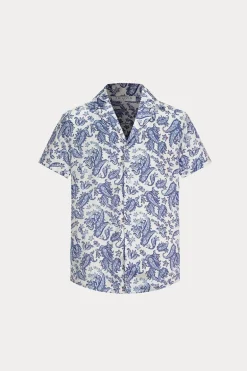Chemise short à motifs