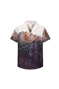 Chemise structuré imprimé paysage