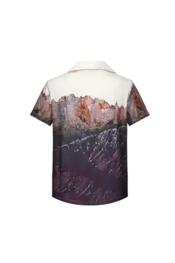 Chemise structuré imprimé paysage