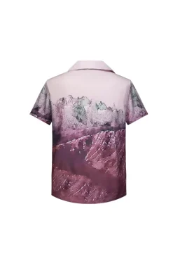 Chemise structuré imprimé paysage