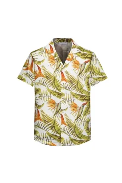 Chemise structuré imprimé tropical